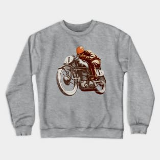 Retro Rides: Vintage Motorcycle Cafe Racer Crewneck Sweatshirt